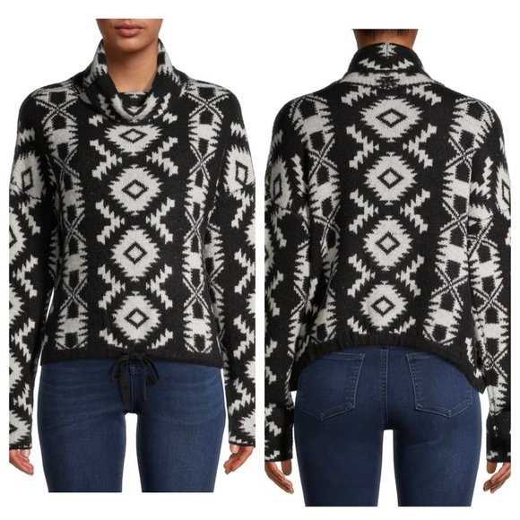 No Boundaries Juniors Cinched Waist Mossy Turtleneck Warm Winter Pullover SZ XL - Picture 1 of 4